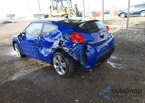 2013 Hyundai Veloster Base W/Black from USA, damaged, VIN KMHTC6AD2DU179323